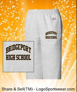 Bridgeport- Champion Pant Double Dry Fleece Open Bottom Youth Design Zoom